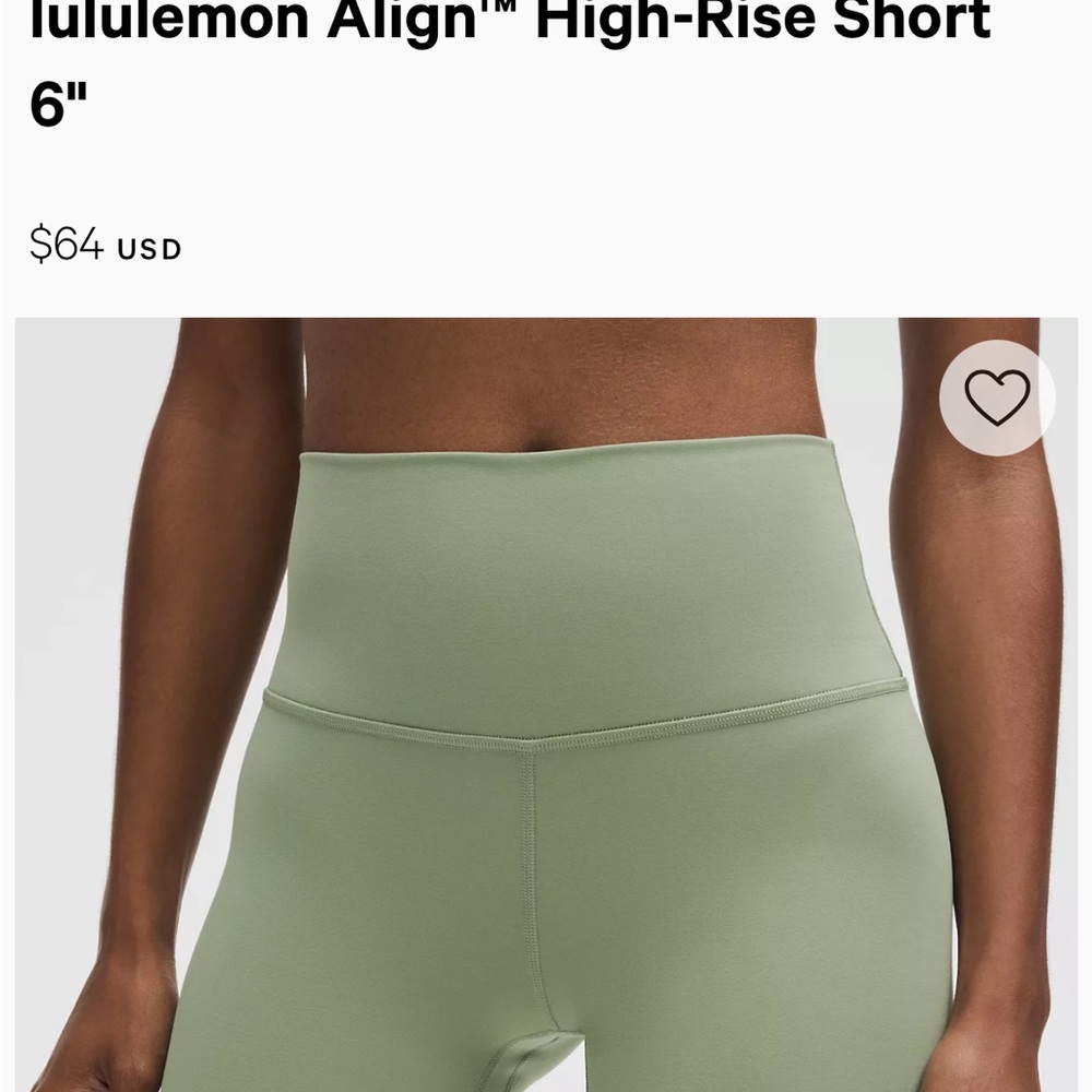 lululemon athletica Women's High-Rise Shorts- Desert Green